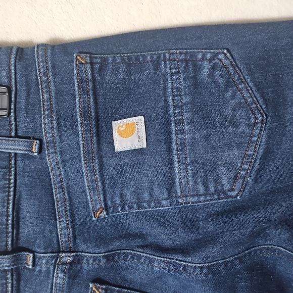 Carhartt Womens Slim Fit Skinny Leg Blue Denim Jeans 6 Short - Picture 2 of 6